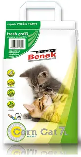 CERTECH Super Benek Corn Cat świeża trawa - żwirek kukurydziany zbrylający 7 l