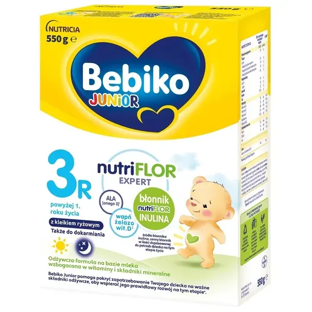 Bebiko Junior Mleko Modyfikowane Nutriflor Expert 3R Kleik Ryżowy 550g