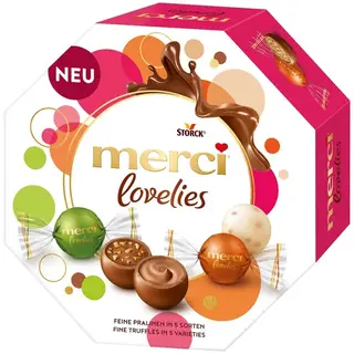Praliny Merci Bombonierka Czekolada Czekoladki Praliny Mleczne 185g DE