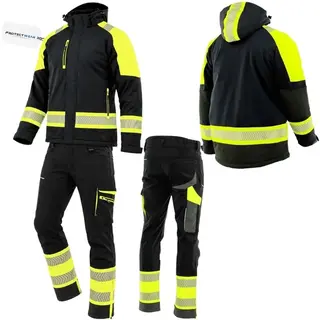 Ubranie robocze zimowe komplet kurtka spodnie softshell ocieplane r.S