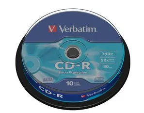 Verbatim CD-R 52x 700MB 10P CB DL Ex Prot 43437