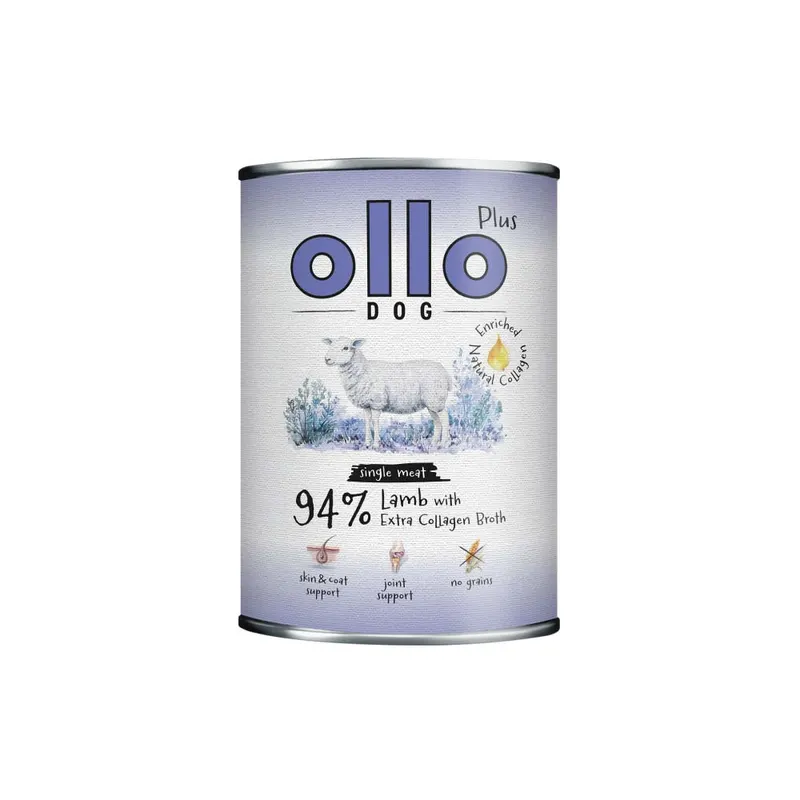 OLLO Plus Kolagen Mono Jagnięcina - mokra karma dla psa - 800g