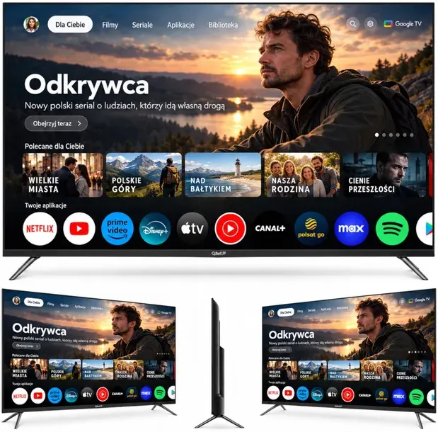 Telewizor Google TV Q.Bell 50" QT50UGF9A 4K HDR Smart DVB-T2 LED BEZRAMKOWY
