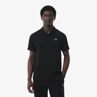 Lacoste Sportowa Koszulka Polo Ultra Dry I Regular Fit Czarna Męskie Czarny