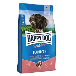 Happy Dog Supreme Sensible Junior, kurczak, łosoś i ziemniaki - 10 kg