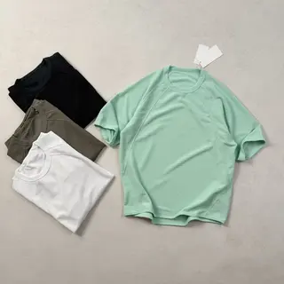 Japanese Style 26SS Three-dimensional Cutting Skin Friendly Breathable Sweat Wicking Quick Drying Waffle Grid Short Sleeved Tee