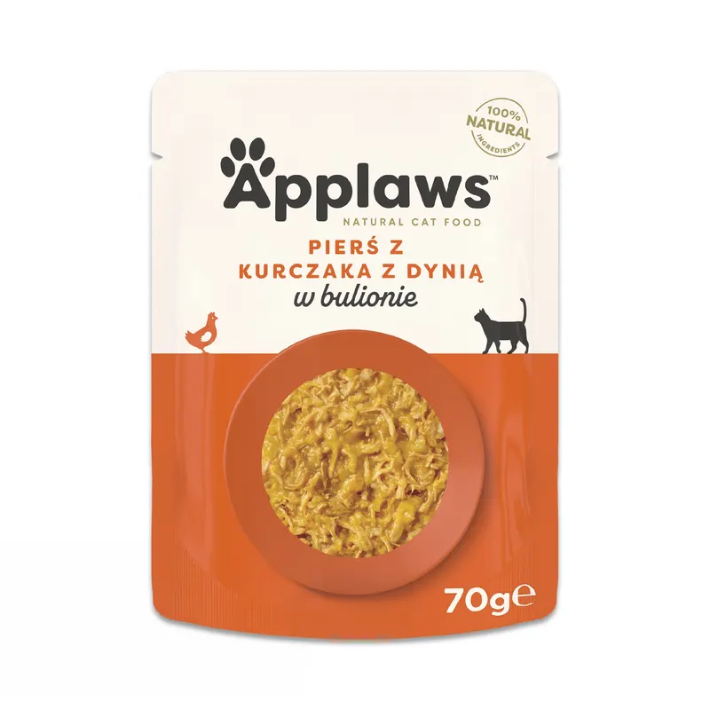 APPLAWS Chicken breast with pumpkin in broth - mokra karma dla kota - 70g