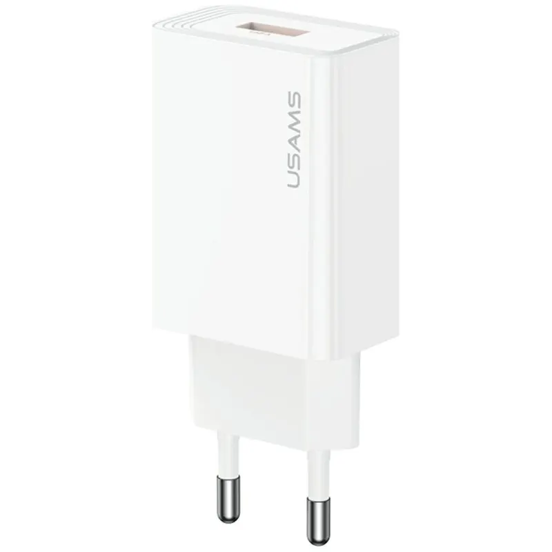 USAMS Ładowarka sieciowa T69 18W USB-A biała