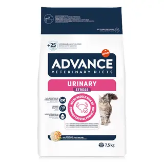 6,5 + 1 kg / 7 + 1 kg gratis! Advance Veterinary Diets, 7,5 kg / 8 kg - Urinary Stress, 7,5 kg