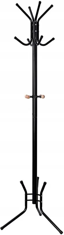 Stojak na ubrania WIESZAK STOJĄCY 176 cm stabilny elegancki czarny