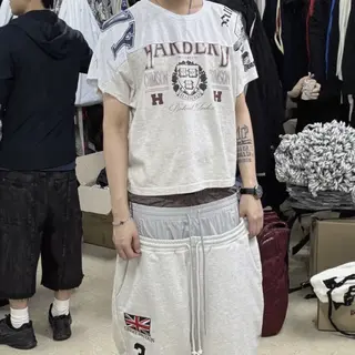Grailz PROJECT G/R Summer Three-in-One Design Patchwork Logo Print Round Neck Short Sleeve T-shirt Ins Protocol Index