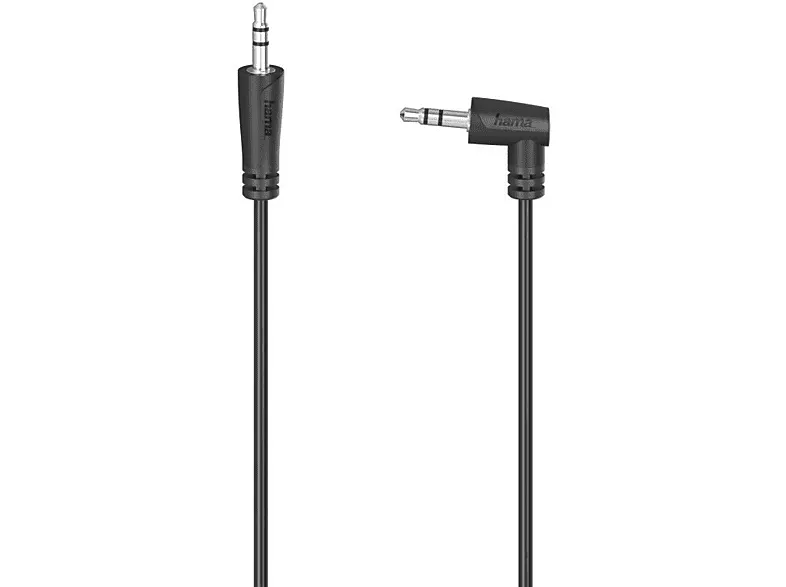 Kabel HAMA Jack 3.5 mm (kątowy) - 3,5 (wtyk wtyk) 0,5 m Czarny