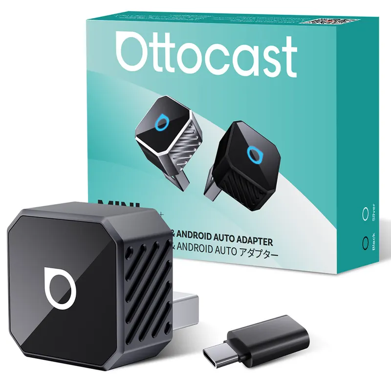 Adapter samochodowy Ottocast Mini Pot Wireless CP88-T3 Android CarPlay czarny