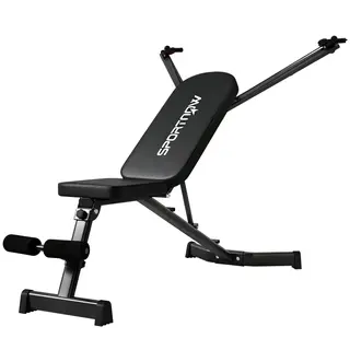ChoyClit Regulowana ławka hantlowa z wyprostowaniem nóg, 7-stopniowe oparcie, regulowana tapicerka, obciążenie 300 kg, prezent fitness