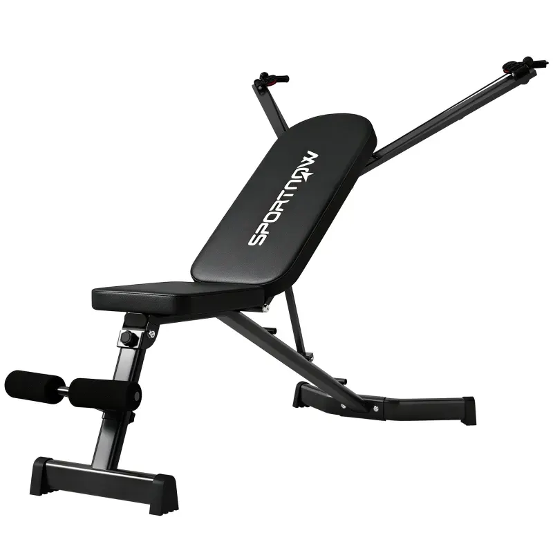 ChoyClit Regulowana ławka hantlowa z wyprostowaniem nóg, 7-stopniowe oparcie, regulowana tapicerka, obciążenie 300 kg, prezent fitness