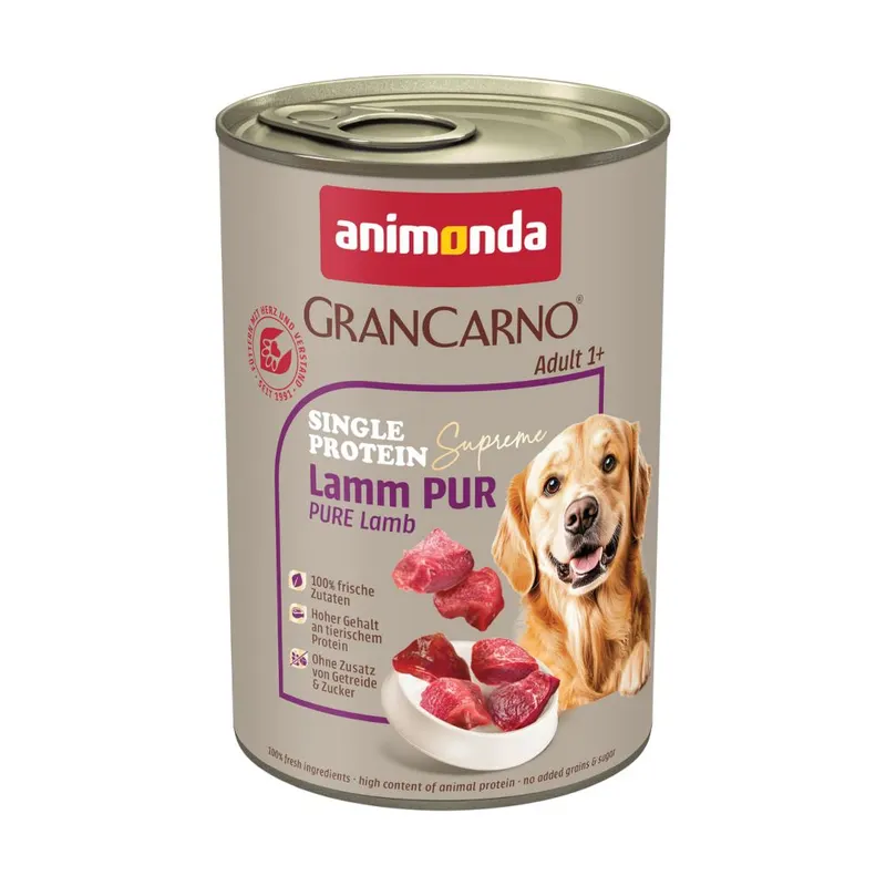 animonda GranCarno Adult Single Protein Supreme, 6 x 400 g - Jagnięcina