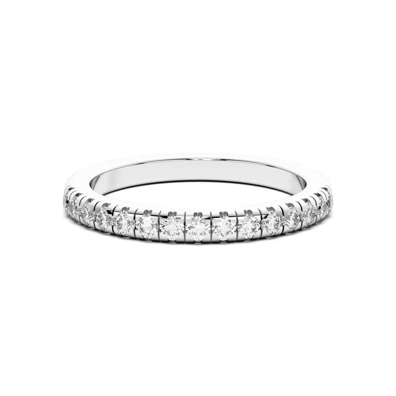 Obrączka Ślubna Manhattan Bold Laboratoryjny Diament 585 Białe Złoto (14K)