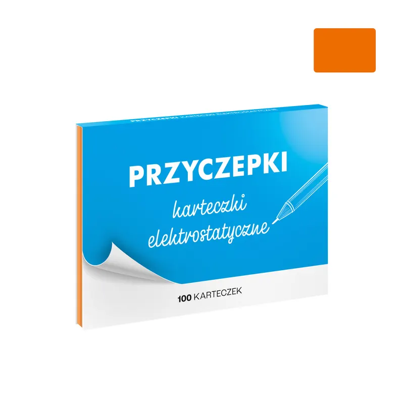 PRZYCZEPKI - pomarańczowe karteczki elektrostatyczne