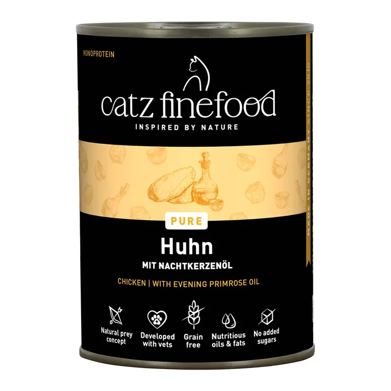 catz finefood Pure, w puszkach, 6 x 400 g / 375 g - Kurczak