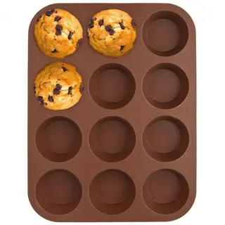 Forma do pieczenia muffinek, na muffinki, babeczki, silikonowa, na 12 szt, 32,5x25 cm