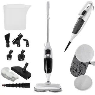 Mop obrotowy PAROWY 2w1 czyścik ręczny 8 końcówek Moc 1300W Adler AD 7052