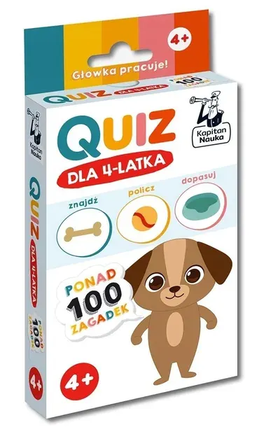 Kapitan Nauka Quiz dla 4 latka książeczka edukacyjna 112 stron