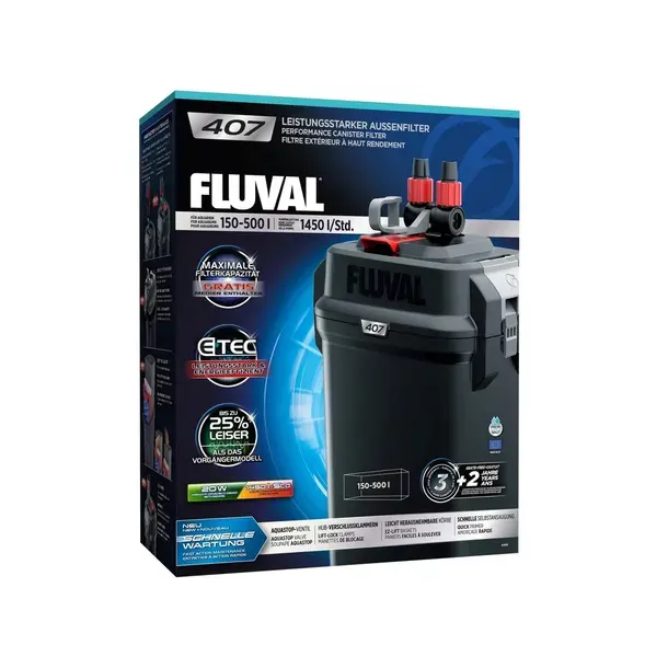 Fluval 407 1450 l/h filtr zewnętrzny do akwarium 150–500 l