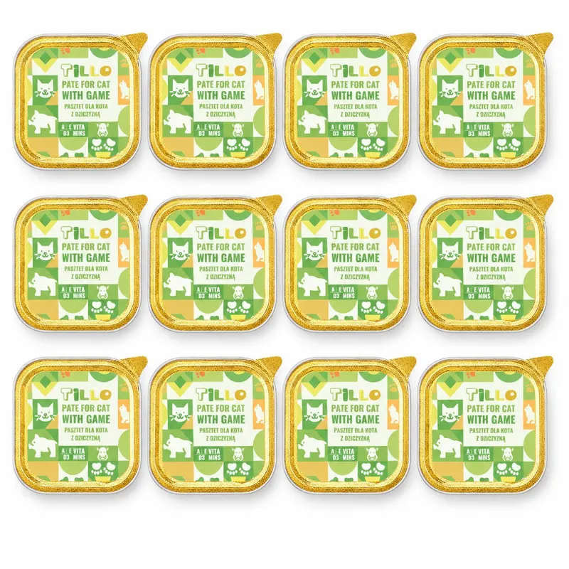TILLO Pasztet Dziczyzna - mokra karma dla kota - 12x100g