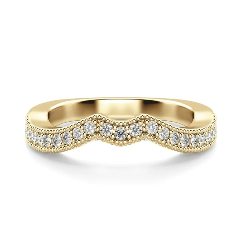 Obrączka Ślubna Briar Rose Naturalny Diament 585 Żółte Złoto (14K)