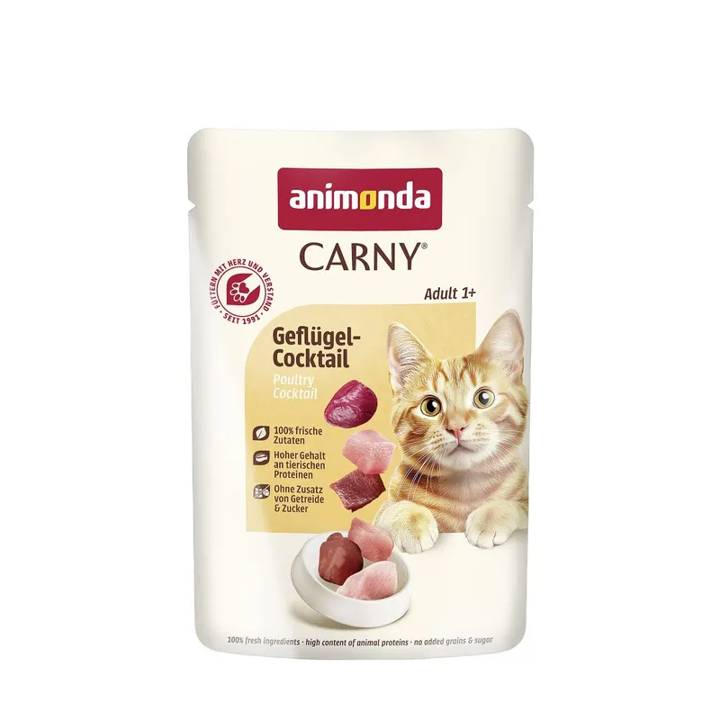 Animonda Carny Adult Pouch Poultry Cocktail - mokra karma dla kota - 85 g