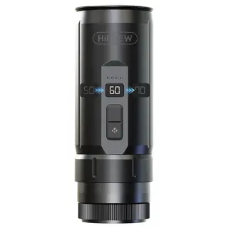 Ekspres do kawy HiBREW H4C Ultra Portable, podgrzewanie bezprzewodowe, ciśnienie 20 barów, zbiornik na wodę 100 ml, odłączany akumulator – czarny