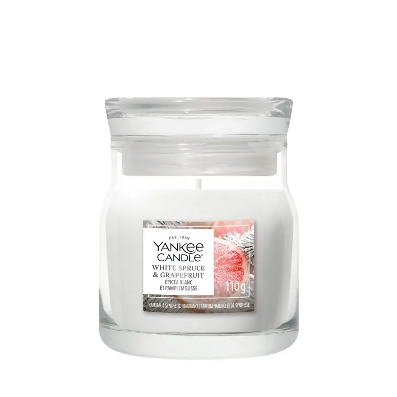 Yankee Candle Świeca w Małym Słoiku White Spruce & Grapefruit