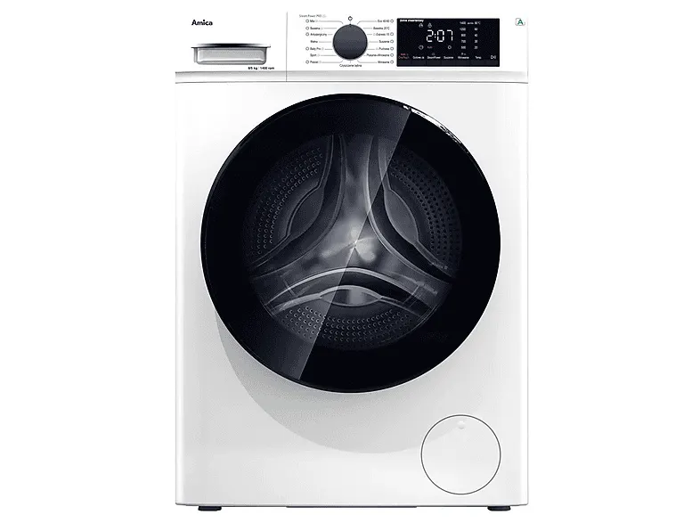 Pralko-suszarka AMICA A1WDS8514DLiStEU 8/5kg 1400obr. Slim SteamPower Pro Biały