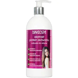 Ekstrakt protein jedwabiu 500 ml odżywka do włosów BINGOSPA