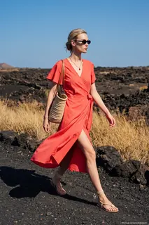Sukienka midi Rosso Riviera