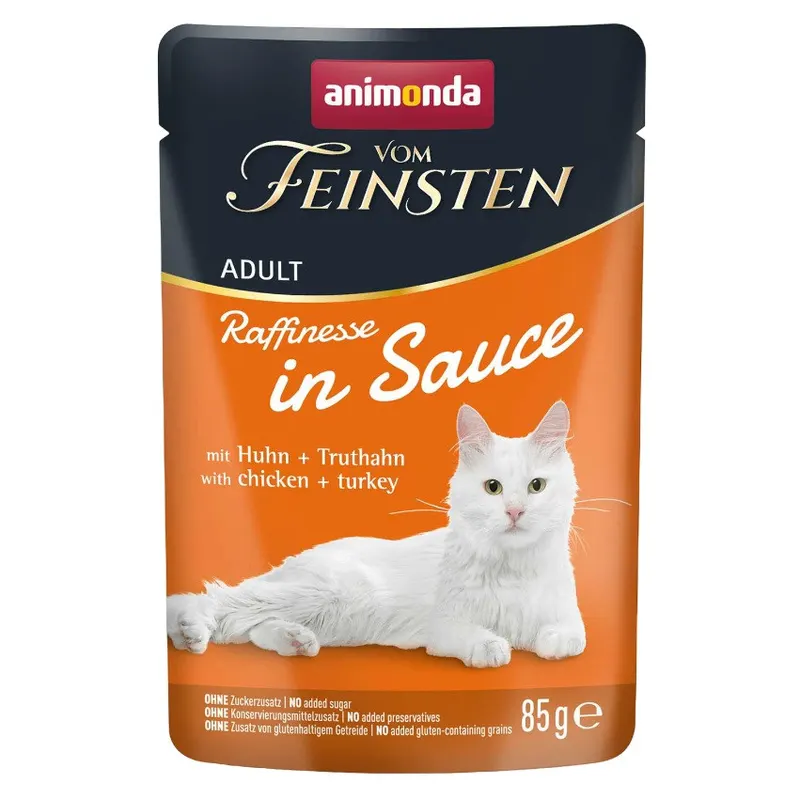 ANIMONDA Vom Feinsten Raffinesse in sauce Kurczak z indykiem - mokra karma dla kota - 85g