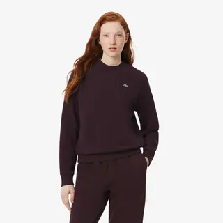 Lacoste Bluza Z Piki Z Okrągłym Dekoltem Relaxed Fit Bordowa
