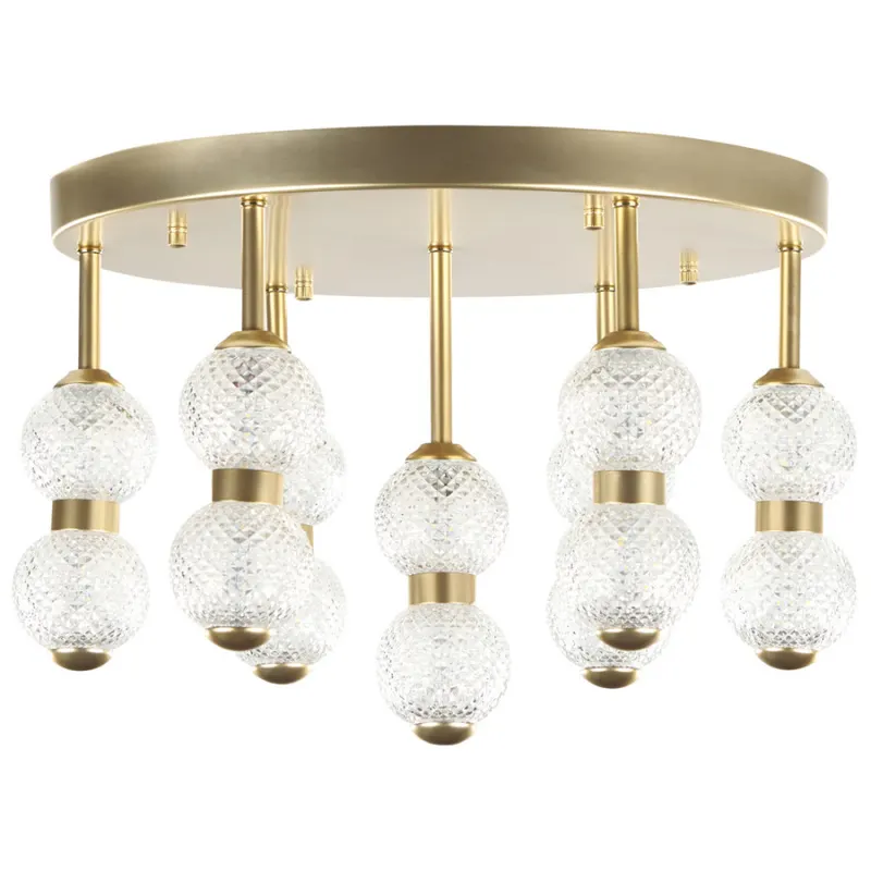 Lampa sufitowa yowaka metal złoty