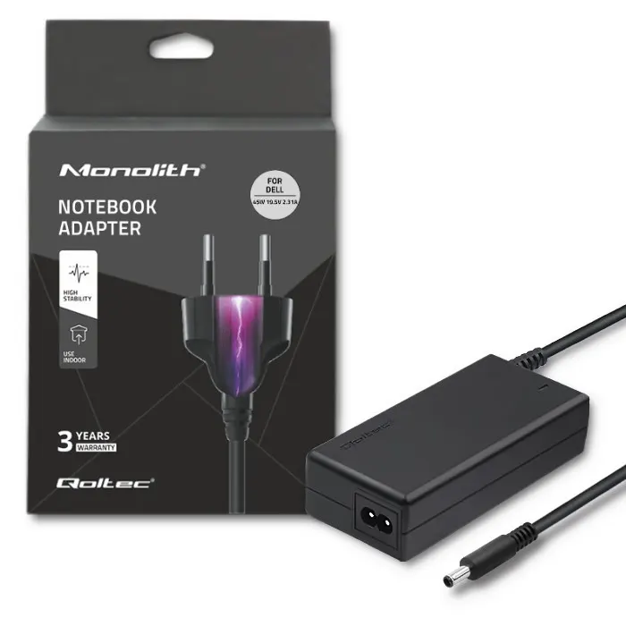 Qoltec Zasilacz do Dell 45W | 19.5V | 2.31A | 4.5*3.0+pin