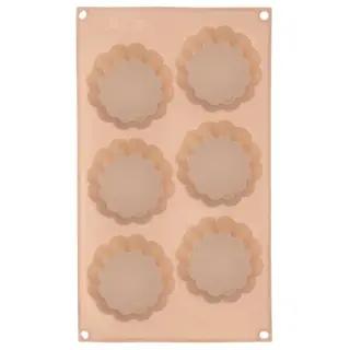 Forma do ciastek silikonowa beżowa kwiatek 30x17,5x3 cm
