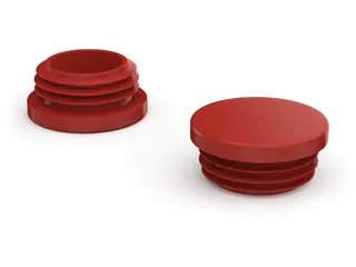 Zaślepka do profili okrągłych D-42mm, 1,0mm-2,5mm, RAL3000 (czerwony ognisty)