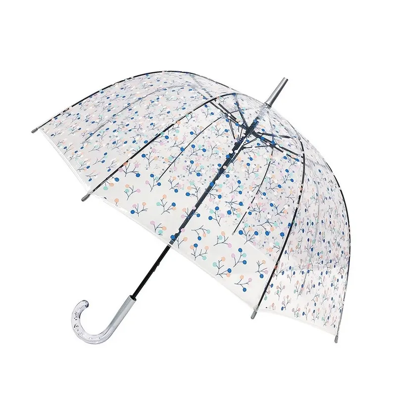 Długi parasol przezroczysty kopuła,dots tree