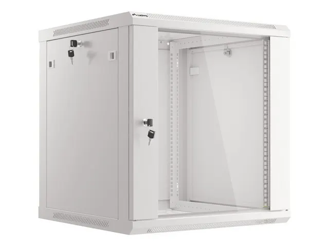 Lanberg Szafa instalacyjna wisząca 19 cali 12U 600X600mm szara (drzwi szklane)