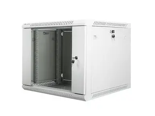 Lanberg Szafa instalacyjna wisząca 19 cali 9U 600X600mm szara (drzwi szklane)
