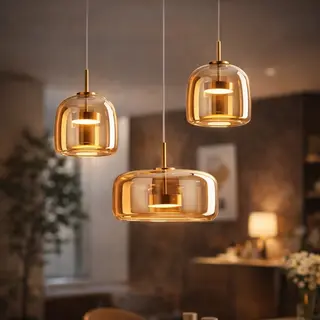 Celestelle – Szklana Lampa Wisząca w Stylu Art Deco