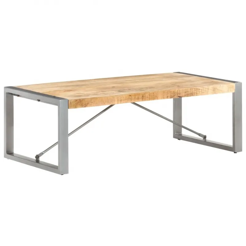Stolik kawowy, 120 x 60 x 40 cm, surowe drewno mango