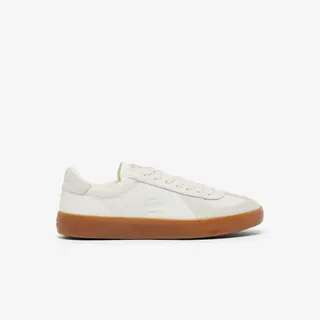 Lacoste Damskie Skórzane Sneakersy Baseshot Pro Beżowy