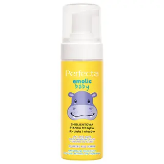Perfecta Emolic Baby emolientowa pianka myjąca do ciała i włosów z olejem migdałowym, ektoiną i pantenolem 160 ml
