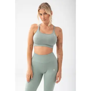 Stanik sportowy w kolorze szałwiowej zieleni TRECGIRL SPORT BRA 160 GREEN - XS/S