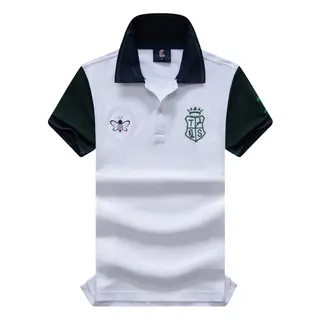 New TS Men's Polo Shirts Short Sleeve High Quality 100% Cotton Embroider Collar Tee Shirts Male Clothing US SIZE 7XL